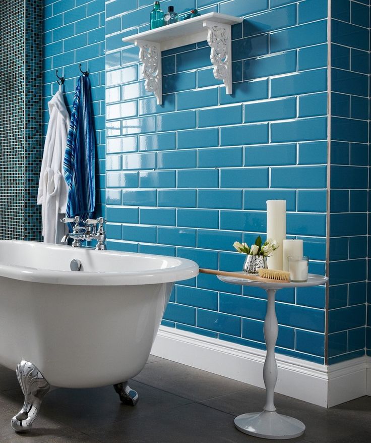  Blue Bathroom Tiles Fine On With Regard To I Pinimg Com 736x B6 6a 60 10 Blue Bathroom Tiles