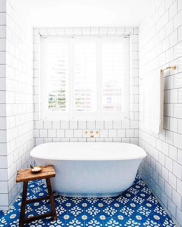  Blue Bathroom Tiles Simple On Intended For White With Mosaic Floor Transitional 13 Blue Bathroom Tiles