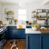 Kitchen Blue Painted Kitchen Cabinets Stunning On Within Trend Watch And Brass Hardware Ms 13 Blue Painted Kitchen Cabinets