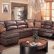 Living Room Brown Leather Sectional Couches Brilliant On Living Room Within Couch With Recliner And Chaise Modern Reclining 12 Brown Leather Sectional Couches