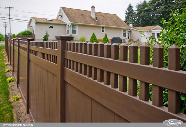 Other Brown Vinyl Picket Fence Delightful On Other With Regard To Looking For PVC Privacy Illusions 0 Brown Vinyl Picket Fence