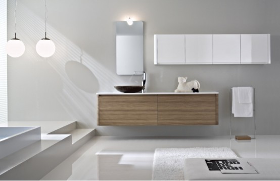 Furniture Contemporary Bathroom Furniture Nice On Intended Walnut With Rounded Corners Seventy By Idea Group 0 Contemporary Bathroom Furniture