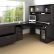 Corner Desk Home Office Furniture Shaped Room Modern On Inside Black With Cubby Rum 3