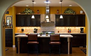 Custom Black Kitchen Cabinets