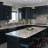 Kitchen Custom Black Kitchen Cabinets Modest On With Inspiring Contemporary Marble 15 Custom Black Kitchen Cabinets