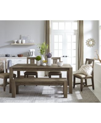 Interior Dining Table Set With Bench Exquisite On Interior Regarding Canyon 6 Piece Created For Macy S 72 4 29 Dining Table Set With Bench