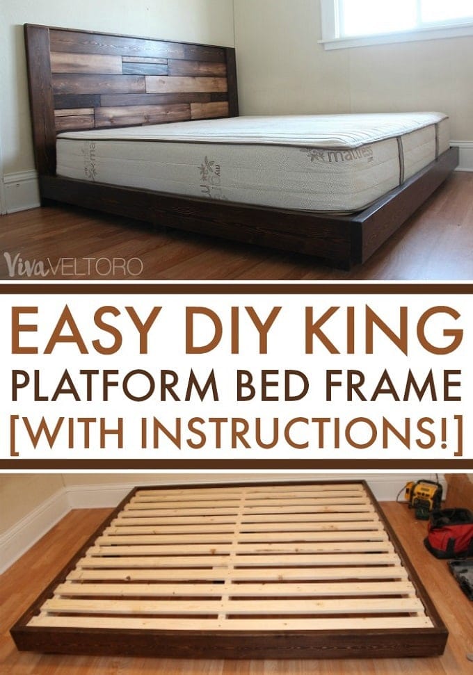 Bedroom Diy King Platform Bed Frame Innovative On Bedroom Throughout Easy DIY For A With Instructions 0 Diy King Platform Bed Frame