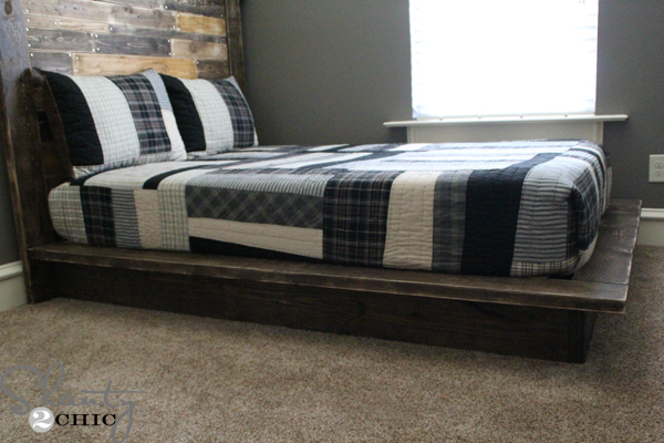Bedroom Diy King Platform Bed Frame Modern On Bedroom And Easy DIY Shanty 2 Chic 23 Diy King Platform Bed Frame