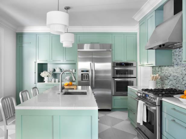 Kitchen Green Painted Kitchen Cabinets Ideas Contemporary On Throughout Color For Painting HGTV Pictures 0 Green Painted Kitchen Cabinets Ideas