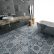 Floor Grey Bathroom Floor Tiles Amazing On With Regard To Vintage Blue Tile Decal 12 Grey Bathroom Floor Tiles