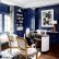 Interior Home Office Decor Ideas Design Remarkable On Interior Intended For 10 Eclectic In Cheerful Blue 15 Home Office Decor Ideas Design