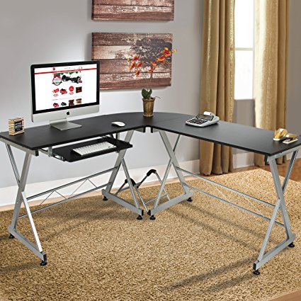 Office Home Office L Desk Modest On Amazon Com Best Choice Products Wood Shape Corner Computer 25 Home Office L Desk