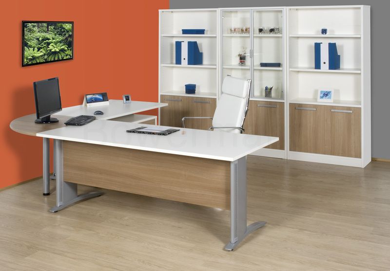Home Home Office Shaped Plain On Pertaining To Furniture Orange Grey Color L Desk Unique 0 Home Office Shaped