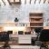 Home Office Shared Desk Idea Modern Interesting On Architecture Uneven Whitewashed Brick Wall For A 3