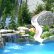 Other Inground Pools With Waterfalls And Slides Stunning On Other Inflatable Water Slide Pool 6 Inground Pools With Waterfalls And Slides