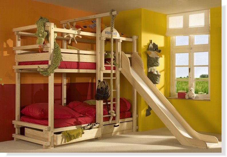 Bedroom Kids Bunk Bed With Slide Stylish On Bedroom Intended Top 10 Beds Triple And Room Ideas 0 Kids Bunk Bed With Slide