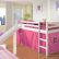 Bedroom Kids Loft Bed Brilliant On Bedroom Intended Twin Tent With Slide And Slat Kits In White Pink 27 Kids Loft Bed