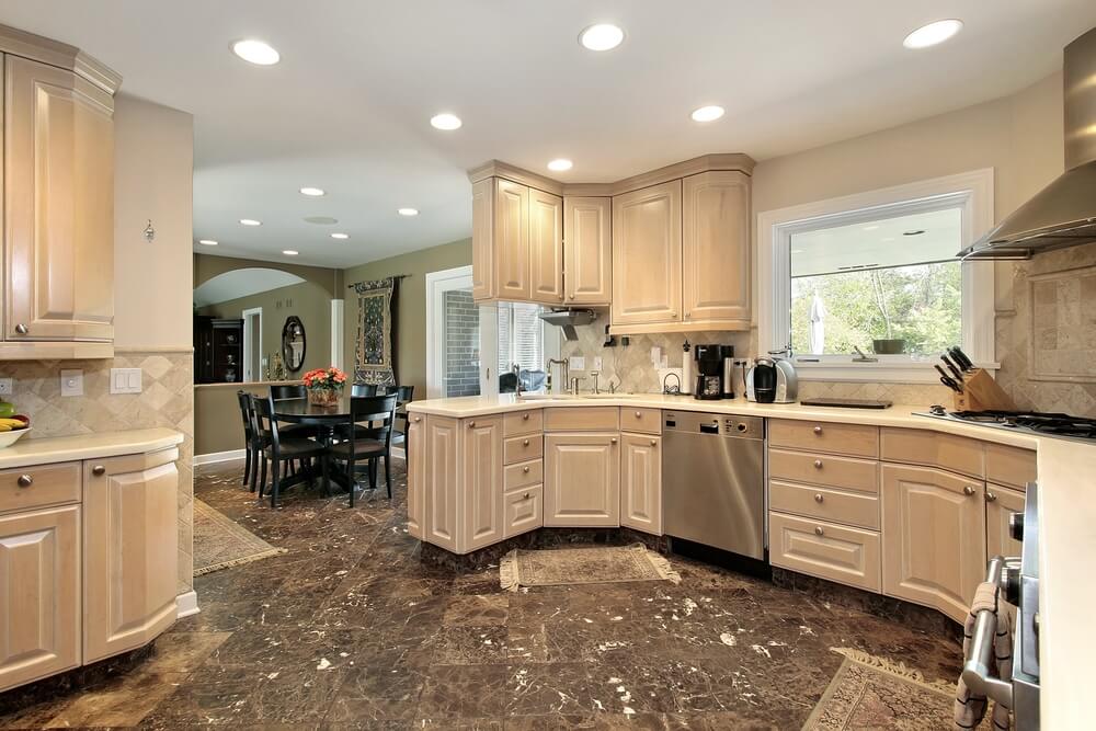 Kitchen Kitchen Floor Tiles With Light Cabinets Exquisite On And 43 New Spacious Wood Custom Designs 0 Kitchen Floor Tiles With Light Cabinets