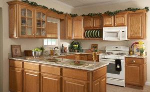 Kitchens With White Appliances And Oak Cabinets
