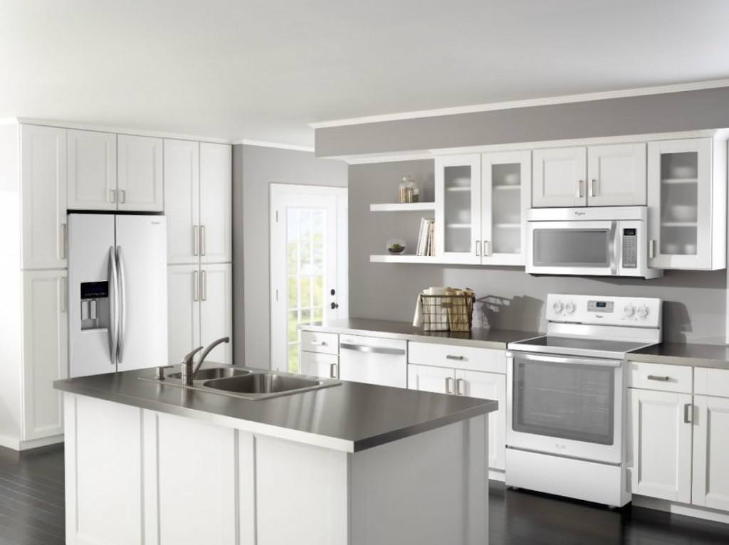 Kitchen Kitchens With White Cabinets And Appliances Modern On Kitchen Regarding Colors TATERTALLTAILS Designs 17 Kitchens With White Cabinets And White Appliances