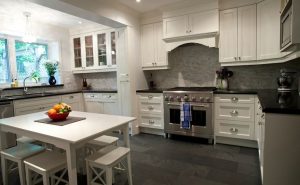 Kitchens With White Cabinets And Tile Floors