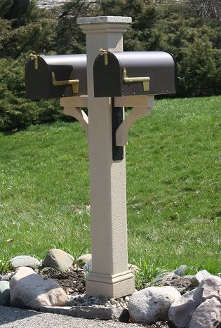 Other Metal Mailbox Post Marvelous On Other And Textured Double With Granite Cap Posts 26 Metal Mailbox Post