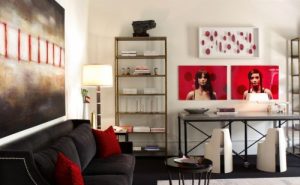 Modern Living Room Black And Red