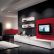 Modern Living Room Black And Red Fine On Inside In Addition To White 3