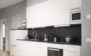 Modern White And Black Kitchen