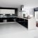 Modern White And Black Kitchen On Within Contemporary Cabinets Pictures Design Ideas 1
