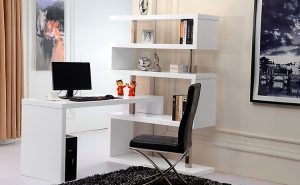 Office Desk With Bookshelf