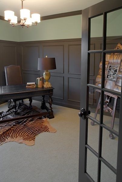 Office Office Wainscoting Ideas Magnificent On Inside Chocolate Brown In Www Decorchick Com DIY 0 Office Wainscoting Ideas
