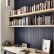 Office Office Wall Shelving Magnificent On Pertaining To Dark Feature With Natural Wood Highlight Beadboard 10 Office Wall Shelving