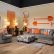 Orange Living Room Furniture Magnificent On In The Application Of And Cool Grey This Set 4
