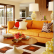 Orange Living Room Furniture Modern On Intended For Home Design 2