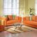 Orange Living Room Furniture Stylish On Within Modern Sectional Sofa How To Get Best 3