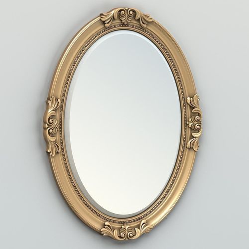 Furniture Oval Mirror Frame Incredible On Furniture Regarding 3D 003 CGTrader 0 Oval Mirror Frame