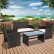 Furniture Patio Furniture Sets Interesting On Intended BCP 4 Piece Wicker Set W Tempered Glass Sofas 8 Patio Furniture Sets