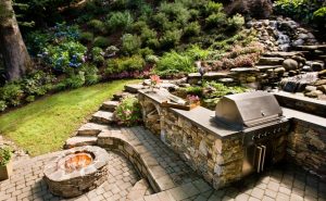 Patio With Fire Pit And Grill