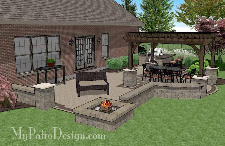 Other Patio With Fire Pit And Pergola Unique On Other Throughout Creative Brick Design Bar 0 Patio With Fire Pit And Pergola