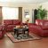 Red Leather Living Room Furniture Plain On Set New Amazing 5