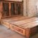 Rustic Platform Beds With Storage Marvelous On Bedroom Intended For Reclaimed Pine Bed Headboard And 4 Drawers