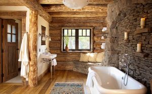 Rustic Stone Bathroom Designs