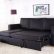 Sectional Sofa Bed With Storage Perfect On Bedroom Intended For Black Faux Leather Left Facing 1
