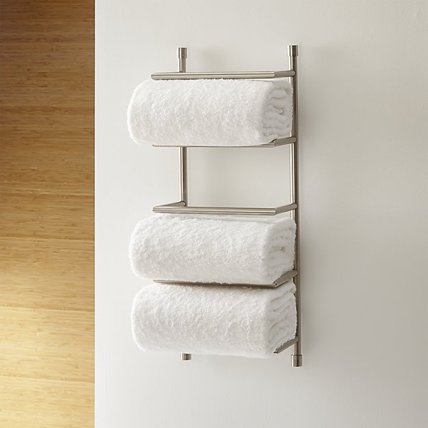 Towel Holder For Wall Excellent On Bathroom Intended Brushed Steel Mount Rack Reviews Crate And Barrel 0 Towel Holder For Wall
