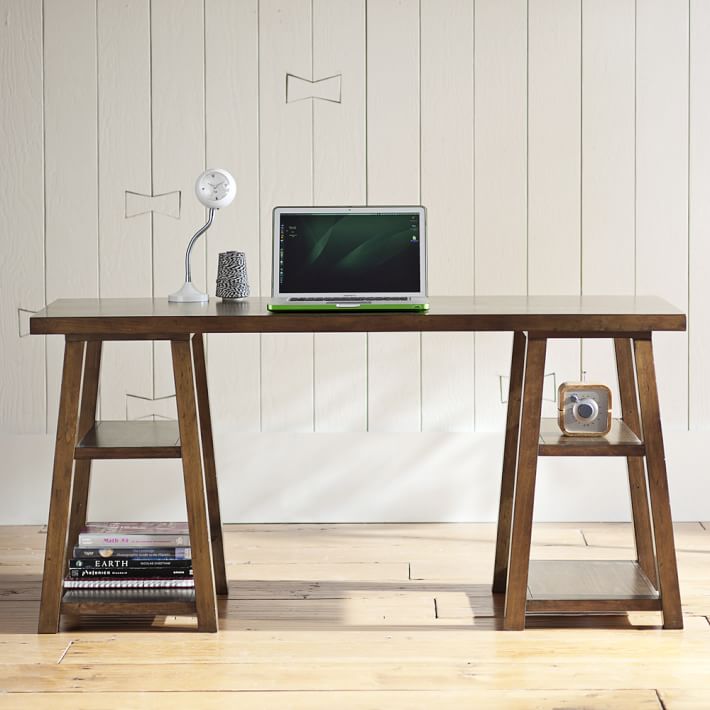 Furniture Trestle Office Desk Fine On Furniture With Customize It Simple PBteen 23 Trestle Office Desk