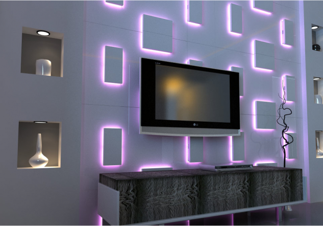 Interior Wall Panel Lighting Imposing On Interior Intended For 12 3D Panels With LED Evocative House Walls Top 0 Wall Panel Lighting