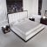 White Modern Platform Bed Charming On Bedroom With Regard To Lush Wenge Leather Contemporary Beds 3