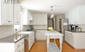 White Painted Kitchen Cabinets Before And After