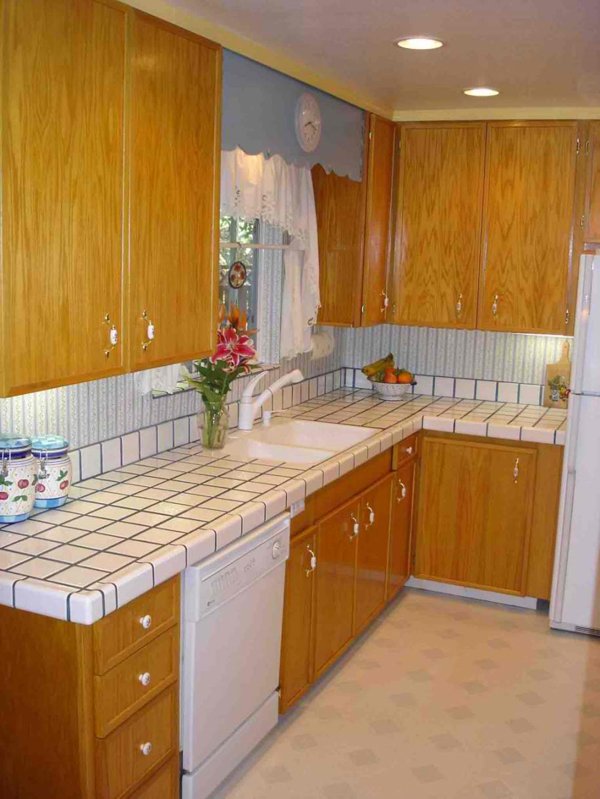 Floor White Tile Kitchen Countertops Innovative On Floor Intended For 20 Pictures Of Simple Home Design Lover 11 White Tile Kitchen Countertops